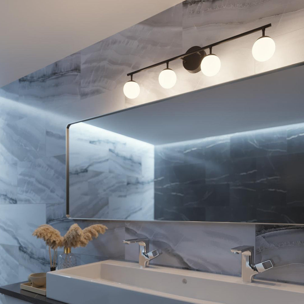 Pearl LED Bath Vanity Light in bathroom.