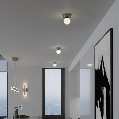 Pearl LED Flush Mount Ceiling Light in living room.