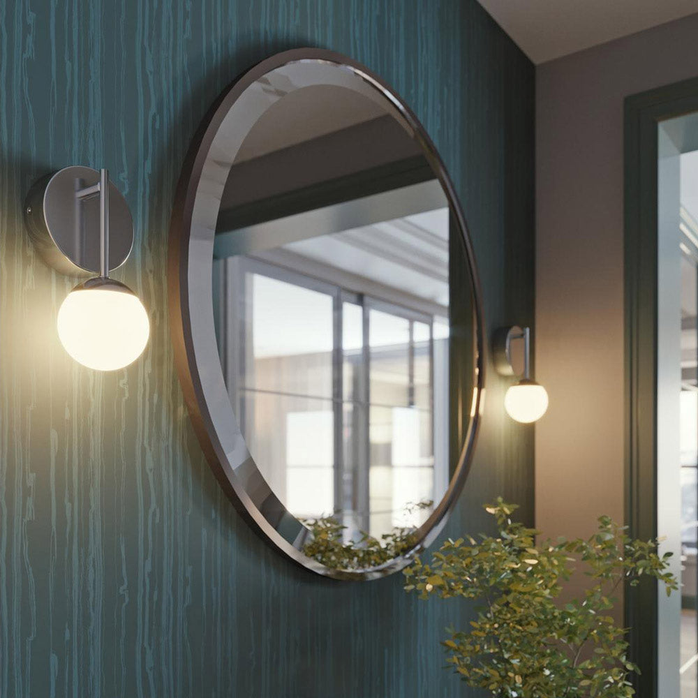 Pearl LED Single Wall Light in living room.