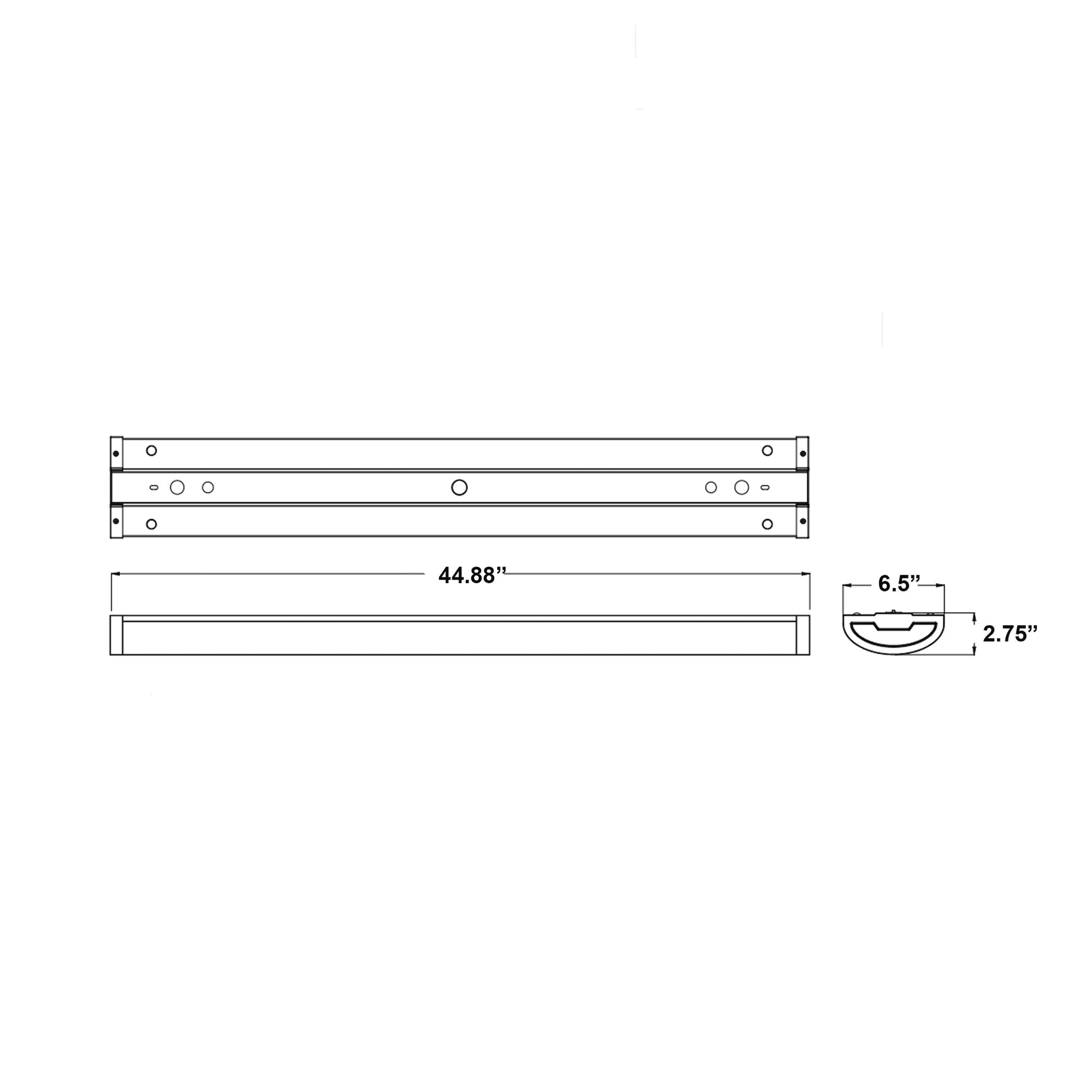 Pierce LED Strip Light - line drawing.
