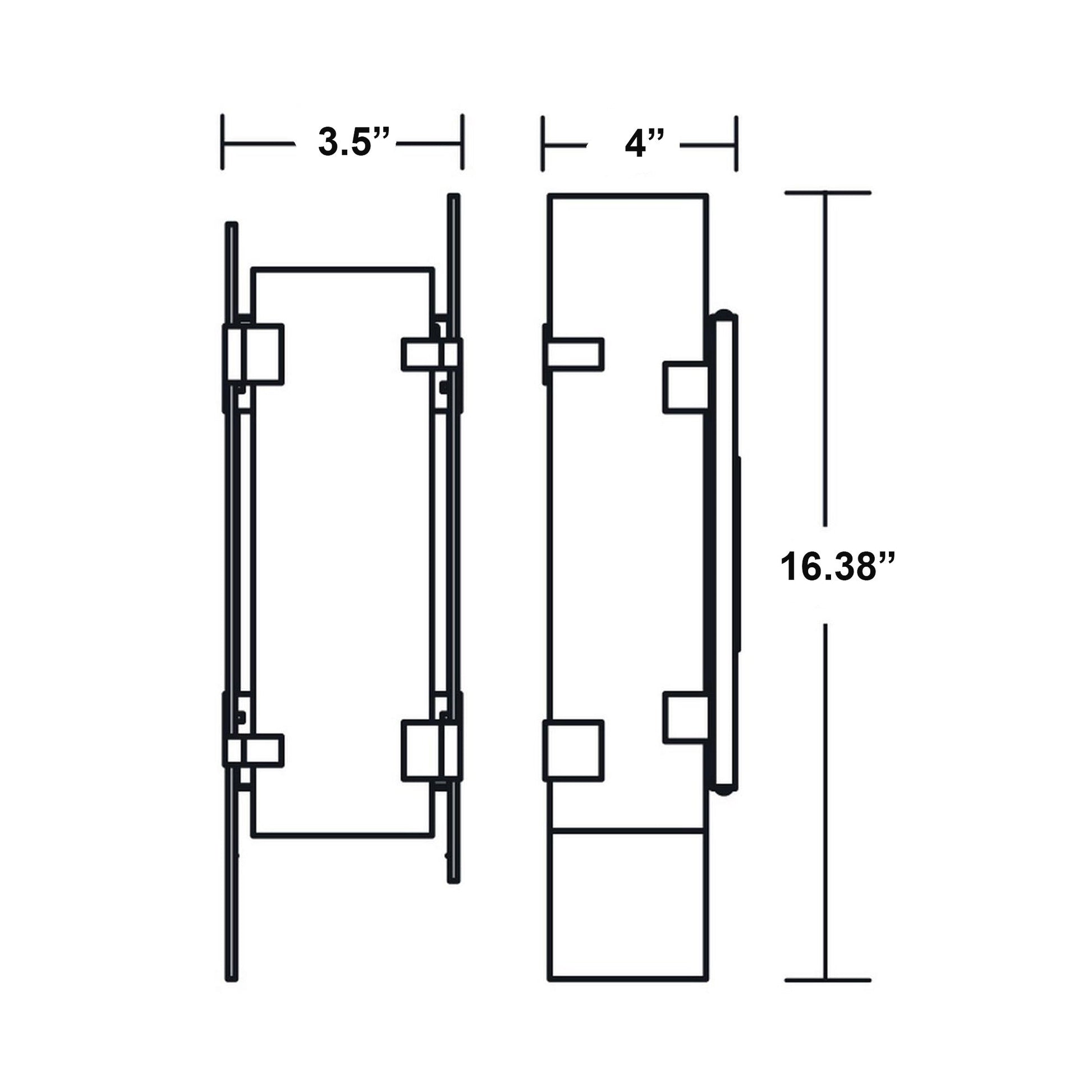 Pioneer Wall Light - line drawing.