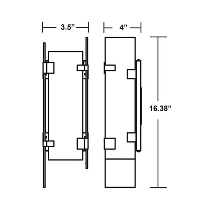 Pioneer Wall Light - line drawing.