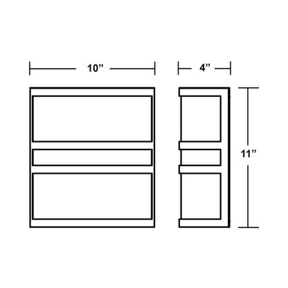 Plaza Wall Light - line drawing.