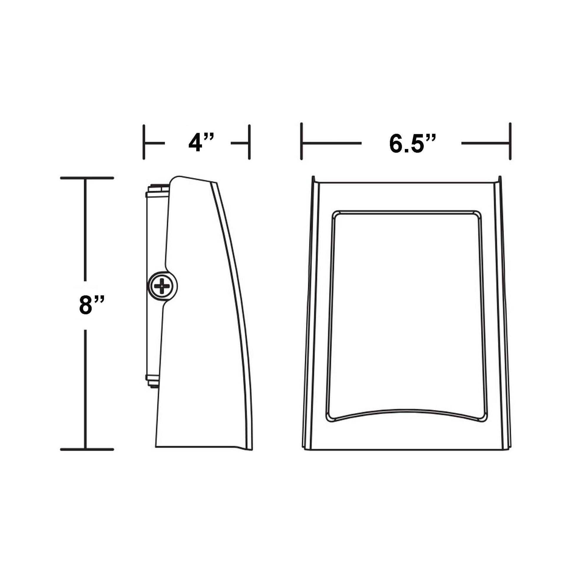 Poly Outdoor LED Wall Light - line drawing.