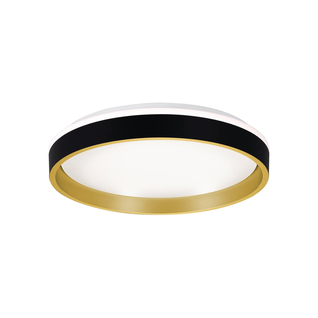 Rana LED Flush Mount Ceiling Light in Black (15.5-Inch).
