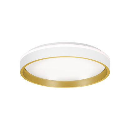 Rana LED Flush Mount Ceiling Light in White (15.5-Inch).