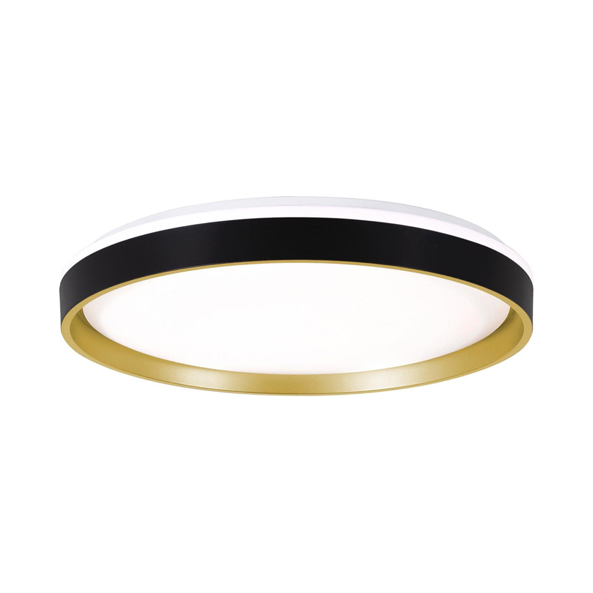 Rana LED Flush Mount Ceiling Light in Black (19-Inch).