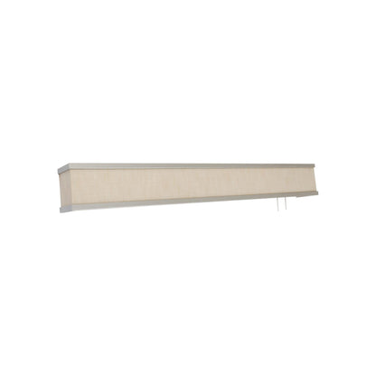 Randolph LED Overbed Wall Light in Jute/Satin Nickel (38-Inch).