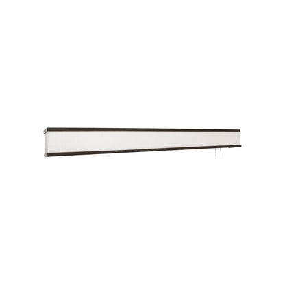 Randolph LED Overbed Wall Light in Linen White/Oil-Rubbed Bronze (38-Inch).