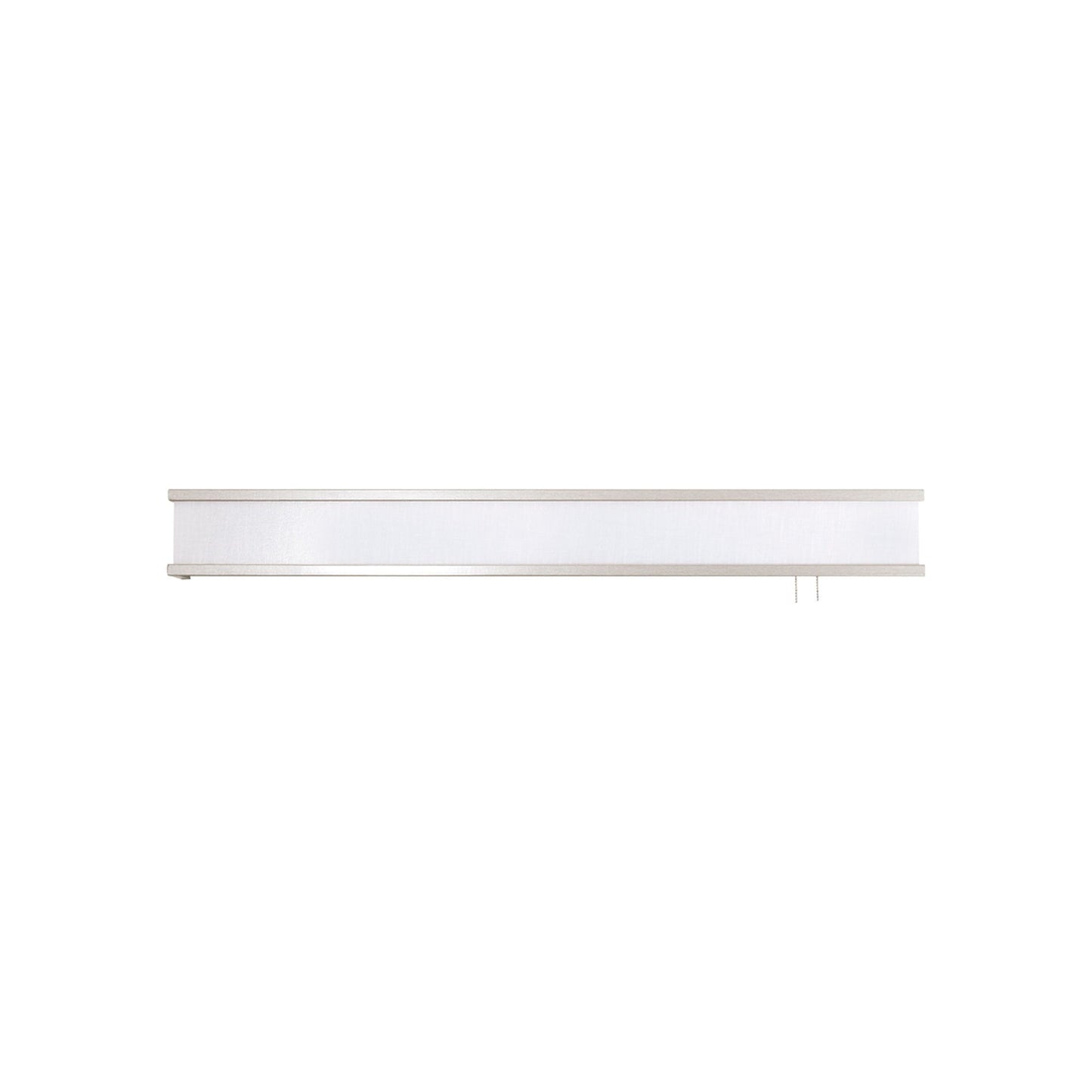 Randolph LED Overbed Wall Light in Linen White/Satin Nickel (38-Inch).