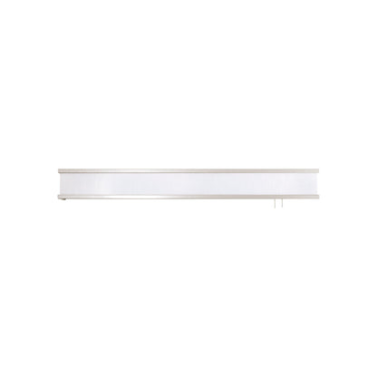 Randolph LED Overbed Wall Light in Linen White/Satin Nickel (38-Inch).