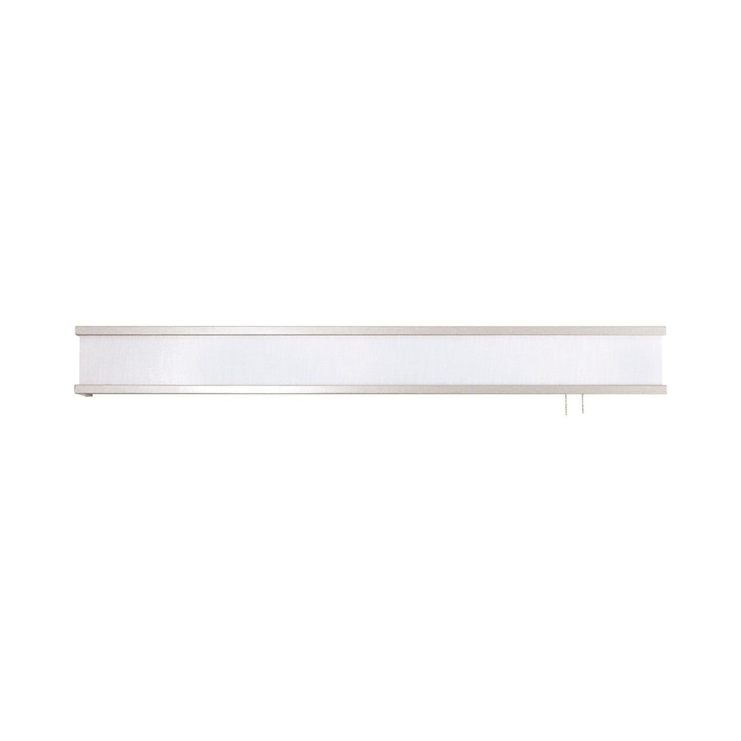 Randolph LED Overbed Wall Light in Linen White/Satin Nickel (50-Inch).