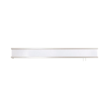 Randolph LED Overbed Wall Light in Linen White/Satin Nickel (50-Inch).