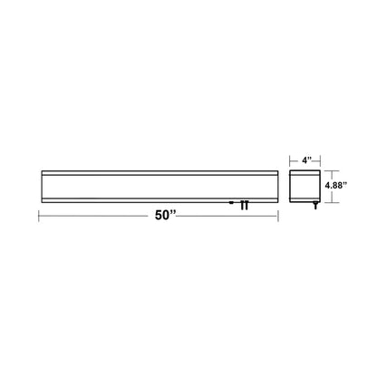Randolph LED Overbed Wall Light - line-drawing.