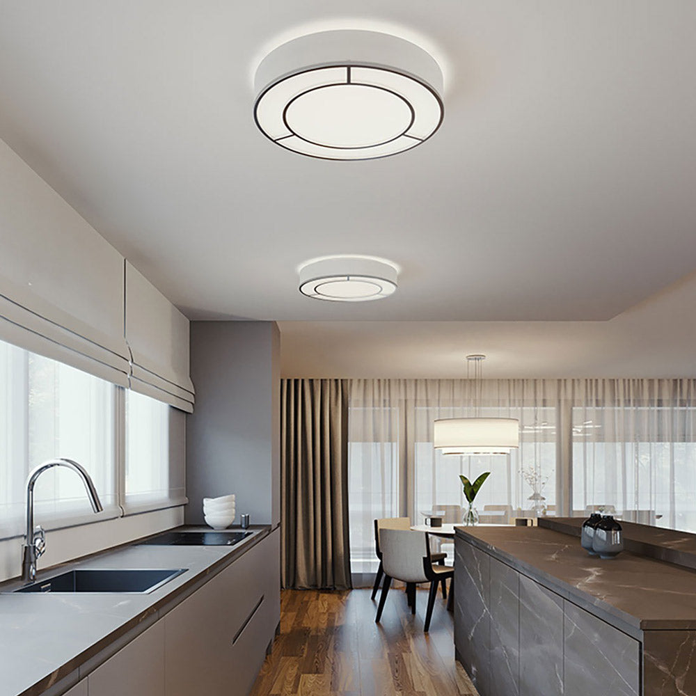 Reeves LED Flush Mount Ceiling Light in kitchen.
