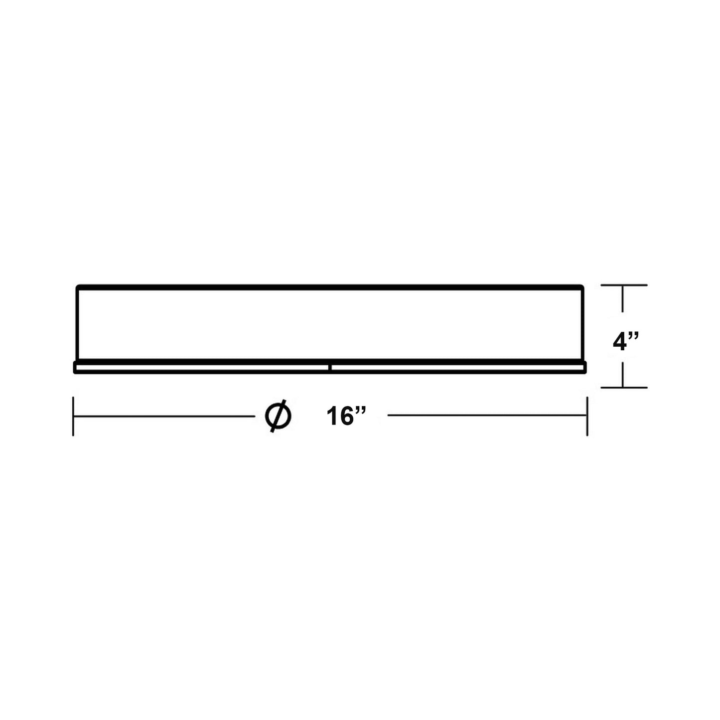 Reeves LED Flush Mount Ceiling Light - line drawing.