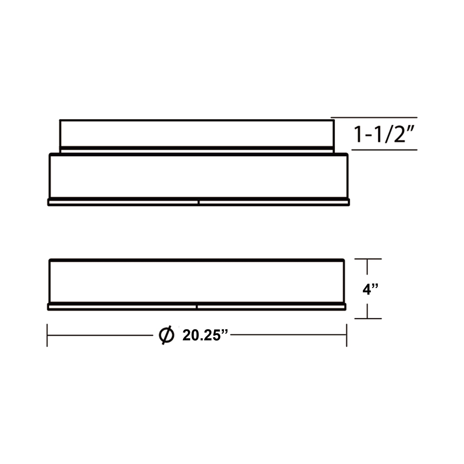 Reeves LED Flush Mount Ceiling Light - line drawing.
