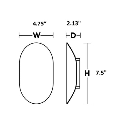 Remy Outdoor LED Wall Light - line drawing.