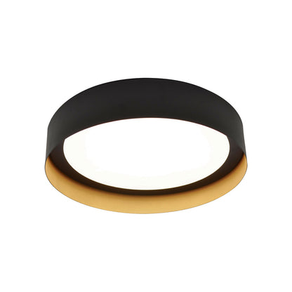 Reveal LED Flush Mount Ceiling Light in Black/Gold (12-Inch).