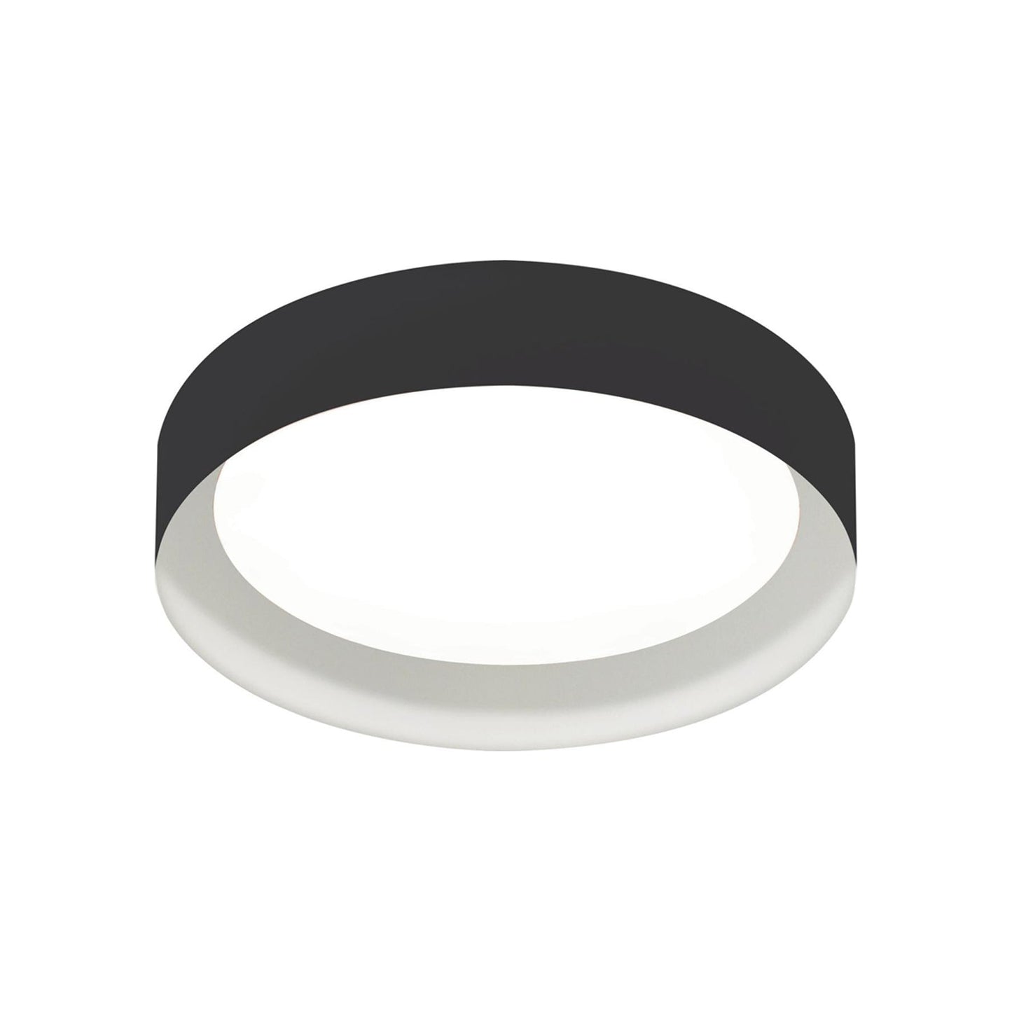 Reveal LED Flush Mount Ceiling Light in Black/White (12-Inch).