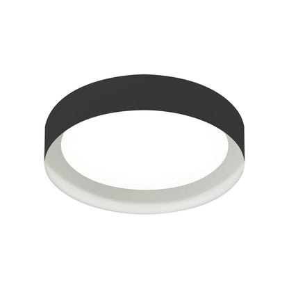 Reveal LED Flush Mount Ceiling Light in Black/White (12-Inch).