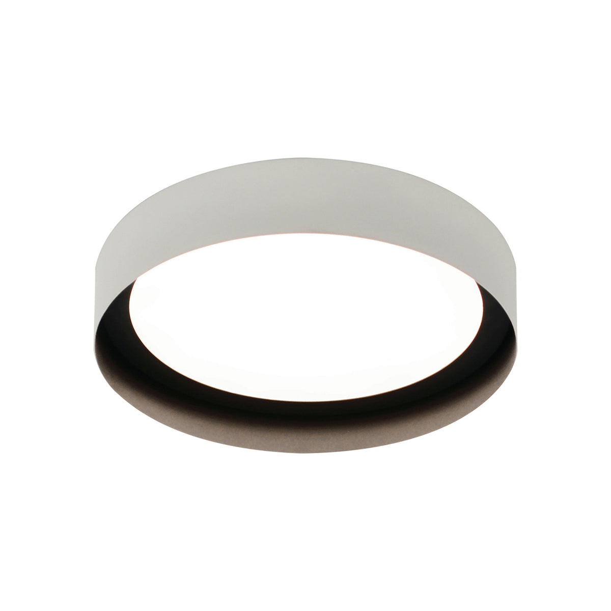 Reveal LED Flush Mount Ceiling Light in White/Black (12-Inch).