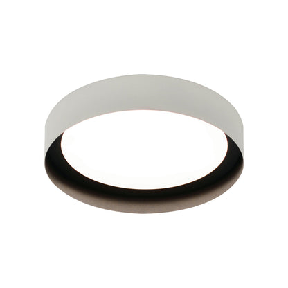 Reveal LED Flush Mount Ceiling Light in White/Black (12-Inch).