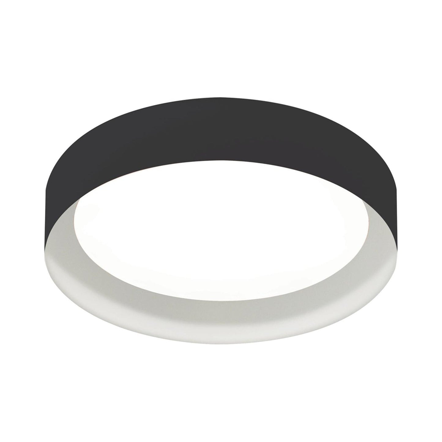 Reveal LED Flush Mount Ceiling Light in Black/White (16-Inch).