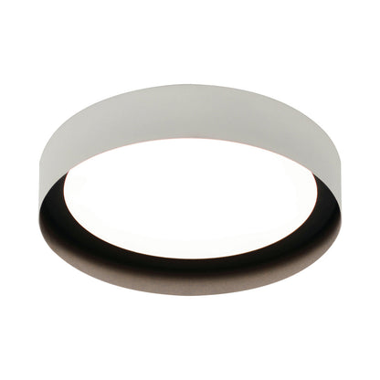 Reveal LED Flush Mount Ceiling Light in White/Black (16-Inch).