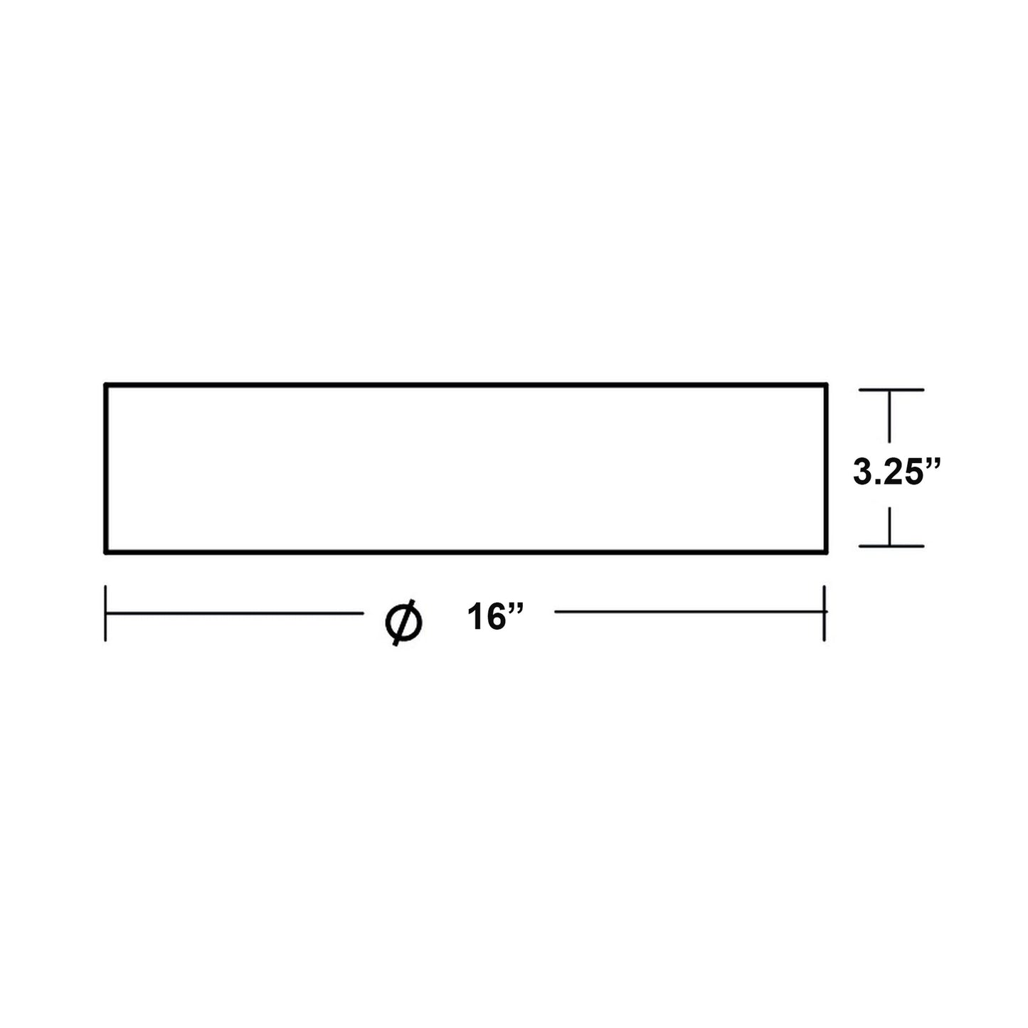 Reveal LED Flush Mount Ceiling Light - line drawing.