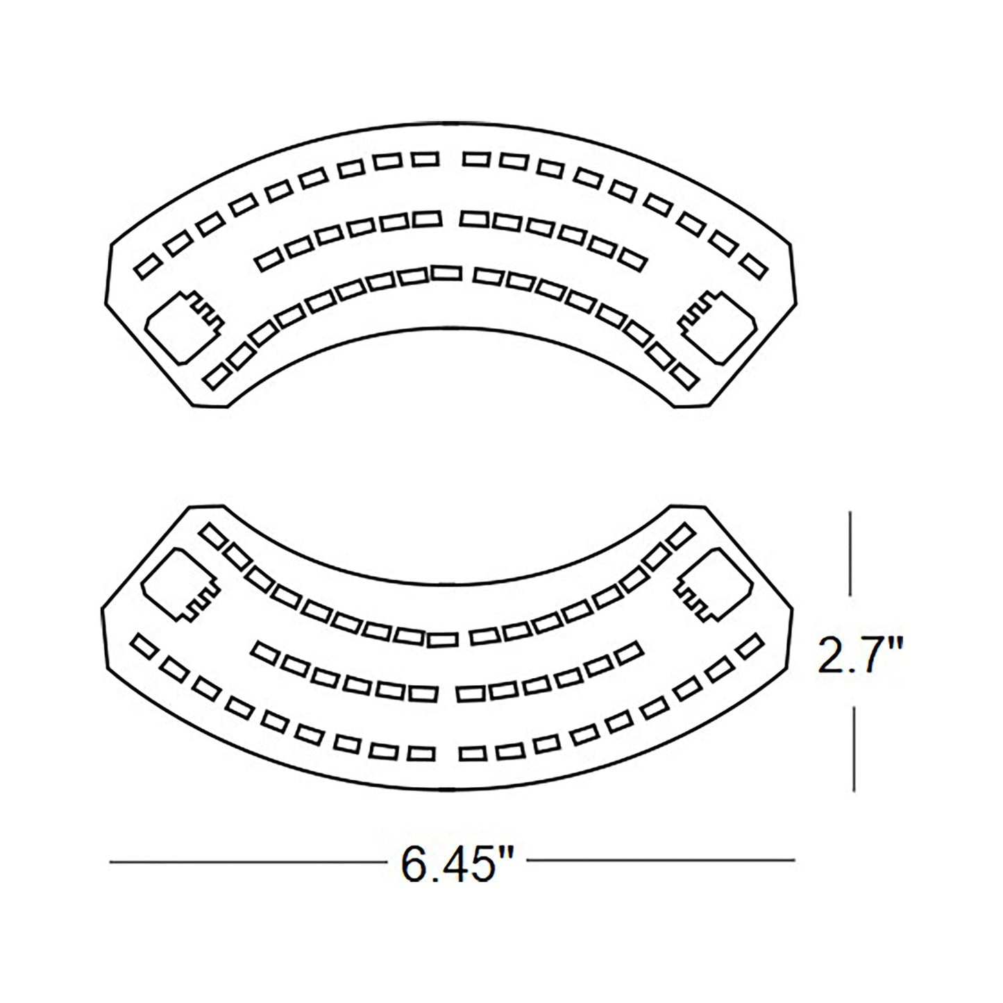 AFX Lighting RFKIT14 LED Ceiling Retrofit Kit - line drawing.
