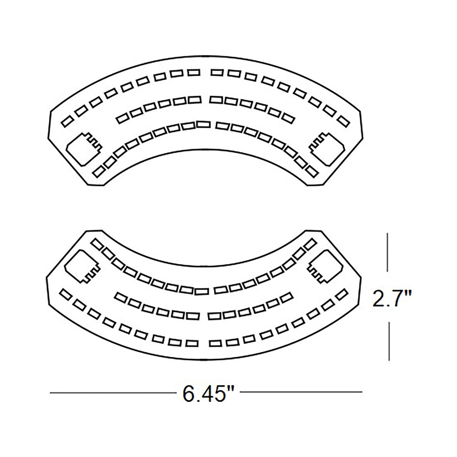 AFX Lighting RFKIT14 LED Ceiling Retrofit Kit - line drawing.