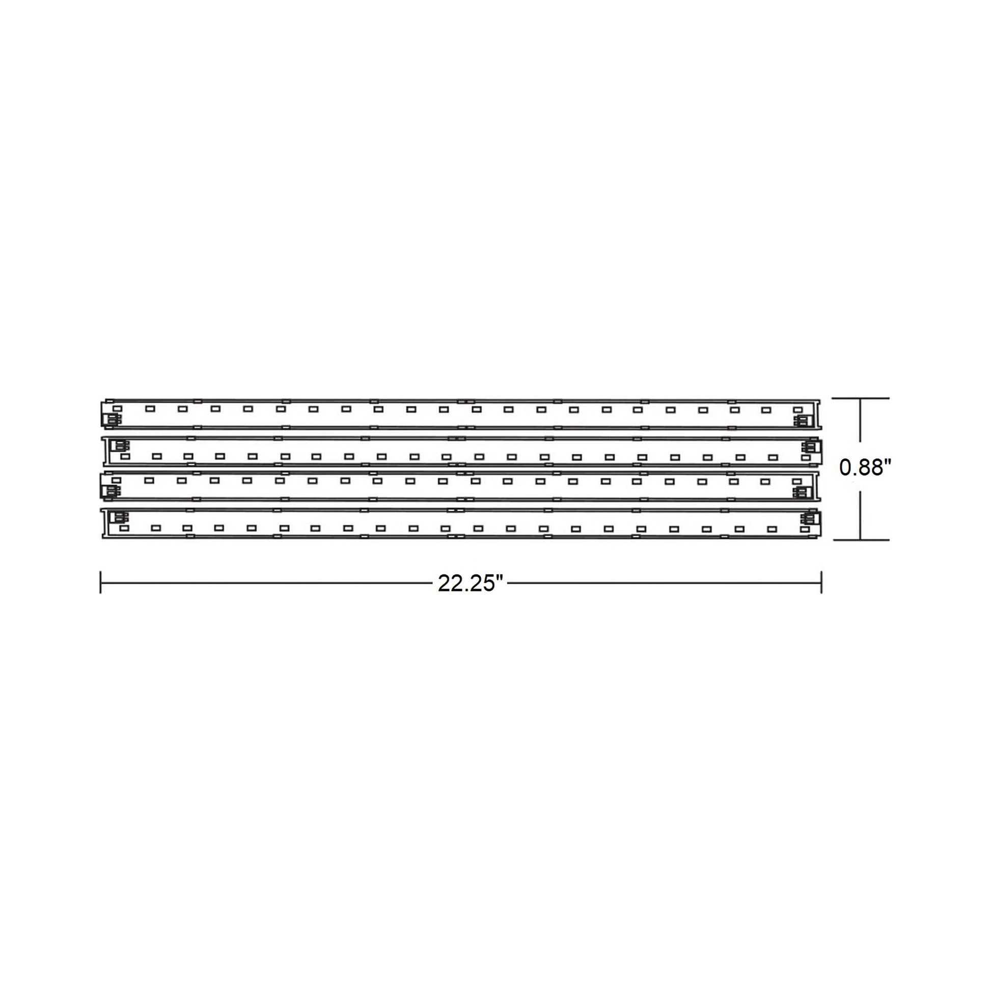 AFX Lighting RFKIT35 Linear LED Retrofit Kit - line drawing.