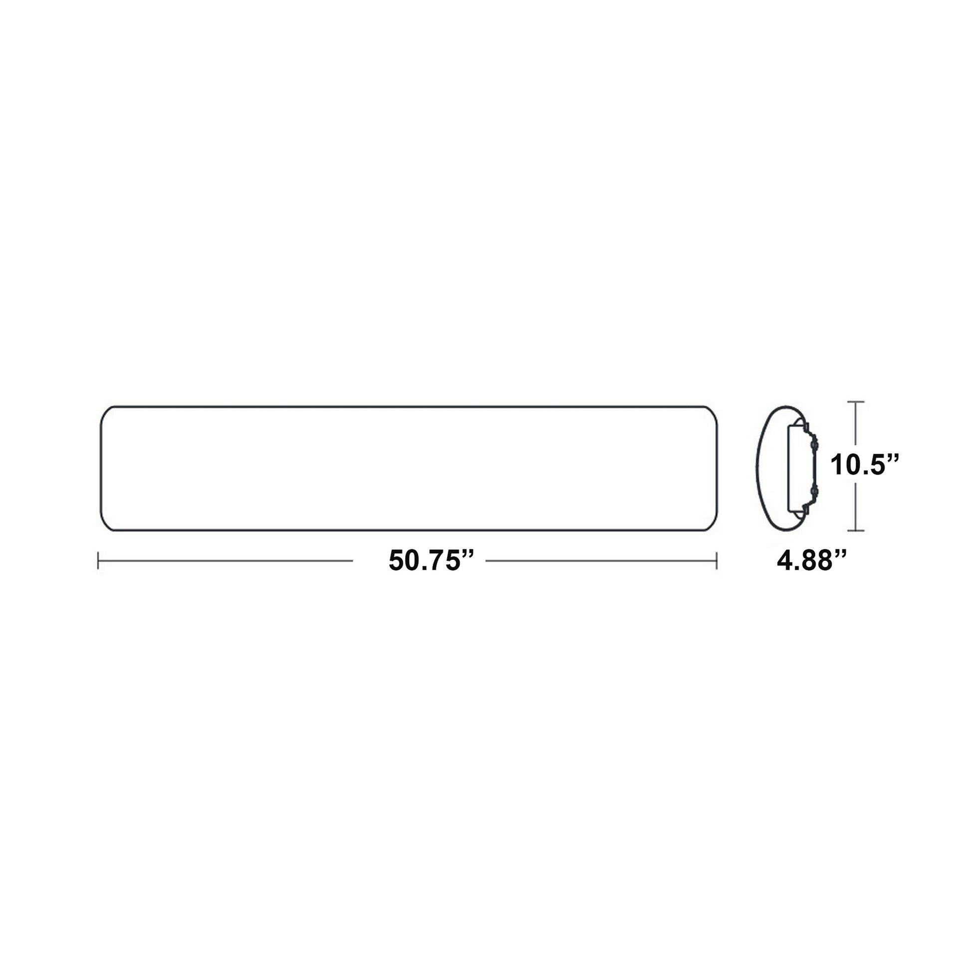 Rigby Flush Mount Ceiling Light - line drawing.