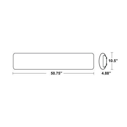 Rigby Flush Mount Ceiling Light - line drawing.