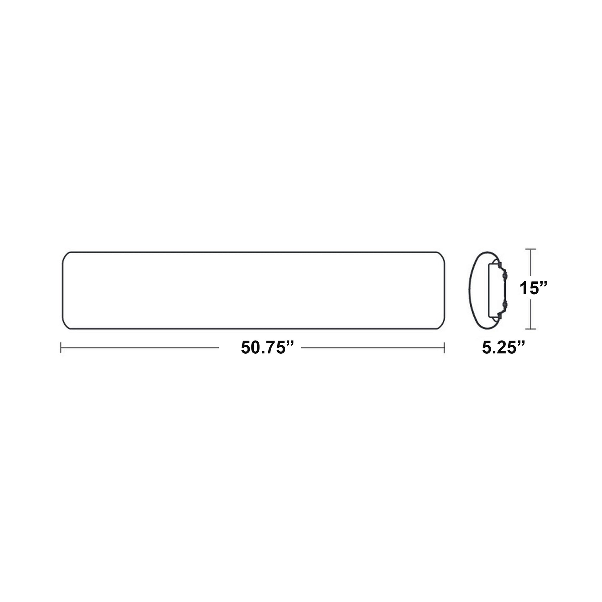 Rigby Flush Mount Ceiling Light - line drawing.