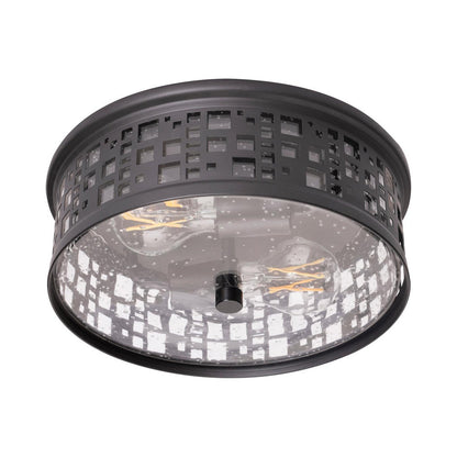 Roscoe Flush Mount Ceiling Light in Black.