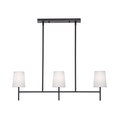 Rose Linear Pendant Light in Black.