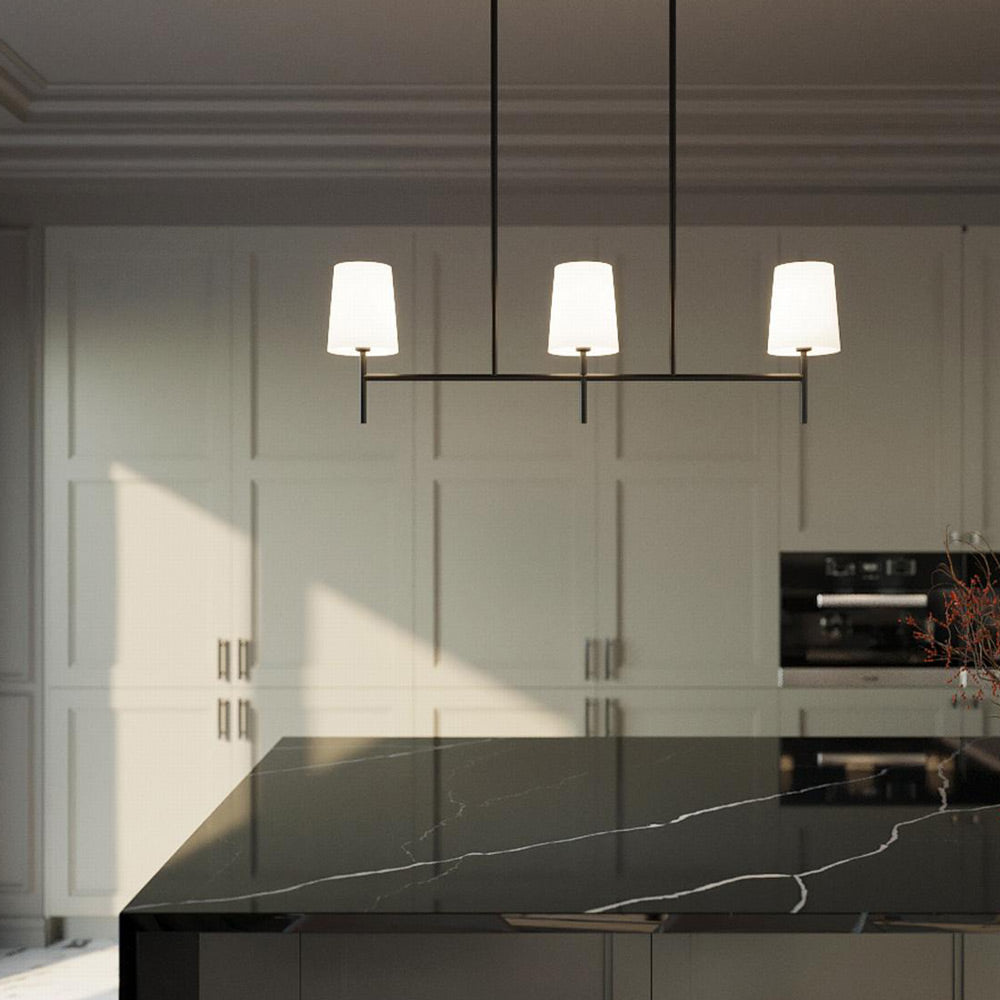 Rose Linear Pendant Light in kitchen.