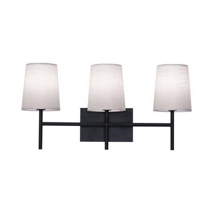 Rose Vanity Wall Light in Black (3-Light).