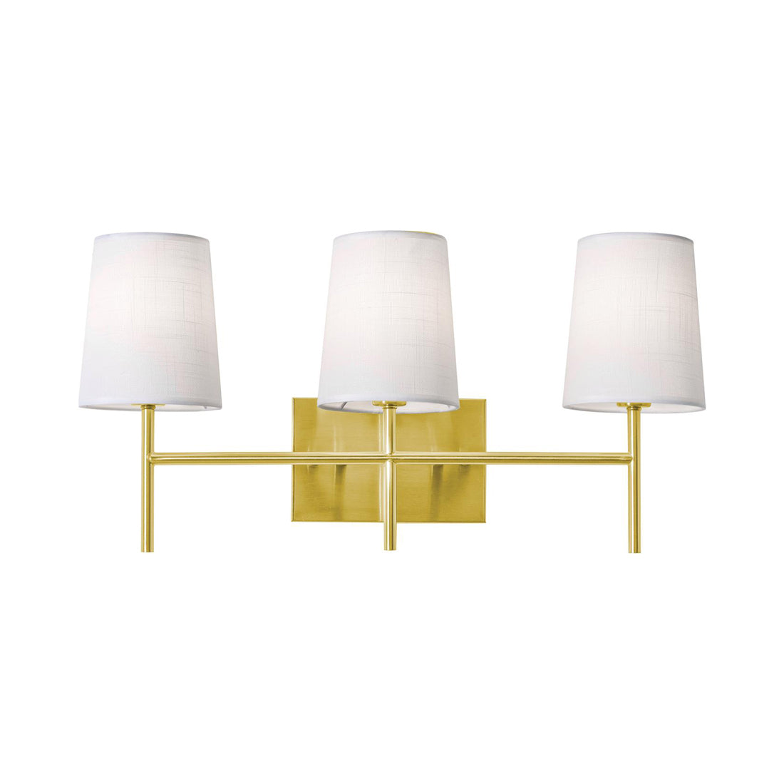 Rose Vanity Wall Light in Satin Brass (3-Light).