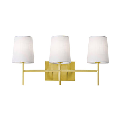 Rose Vanity Wall Light in Satin Brass (3-Light).