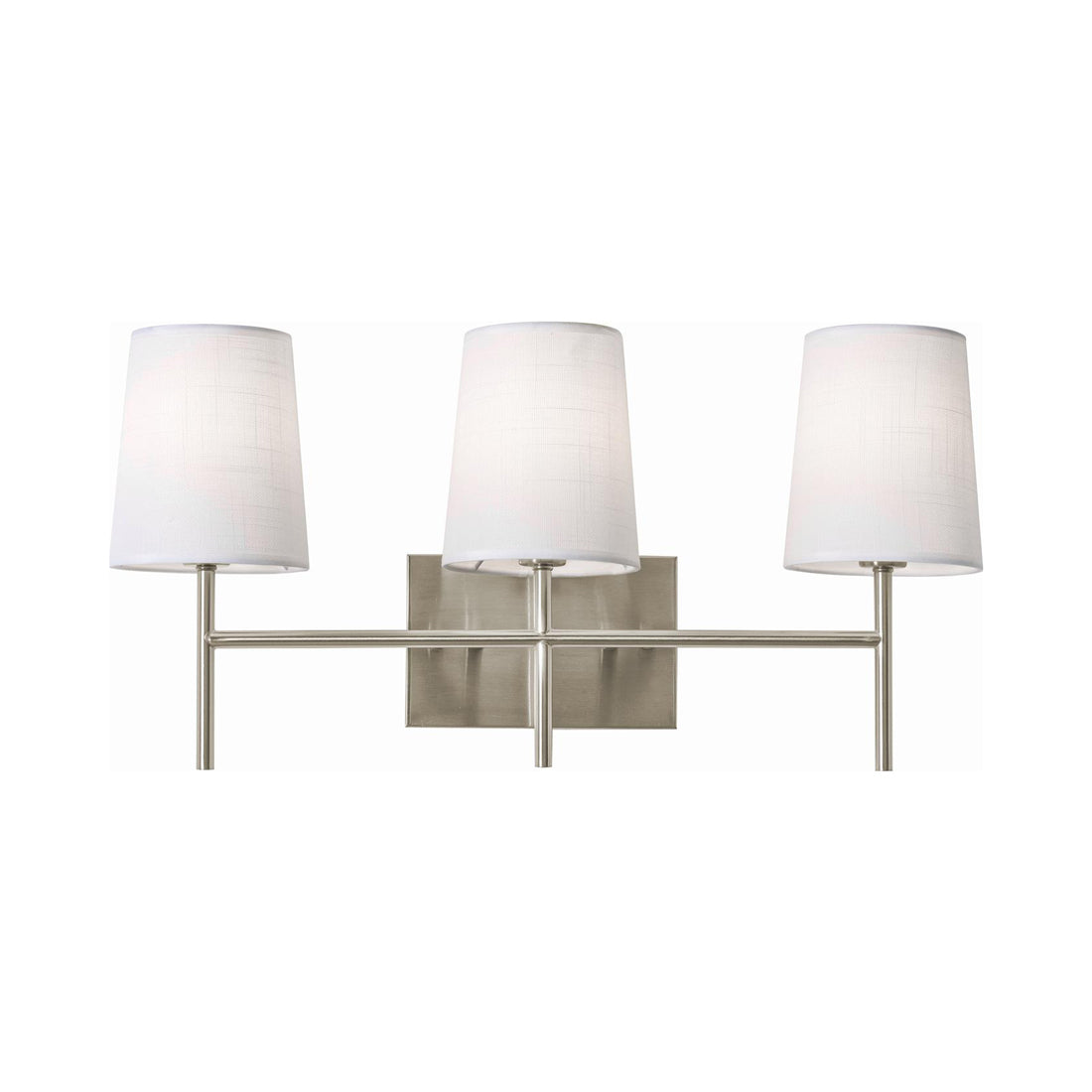 Rose Vanity Wall Light in Satin Nickel (3-Light).