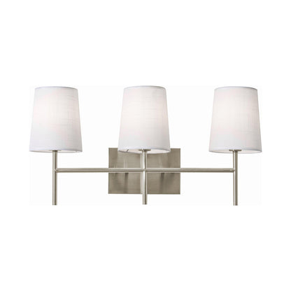 Rose Vanity Wall Light in Satin Nickel (3-Light).