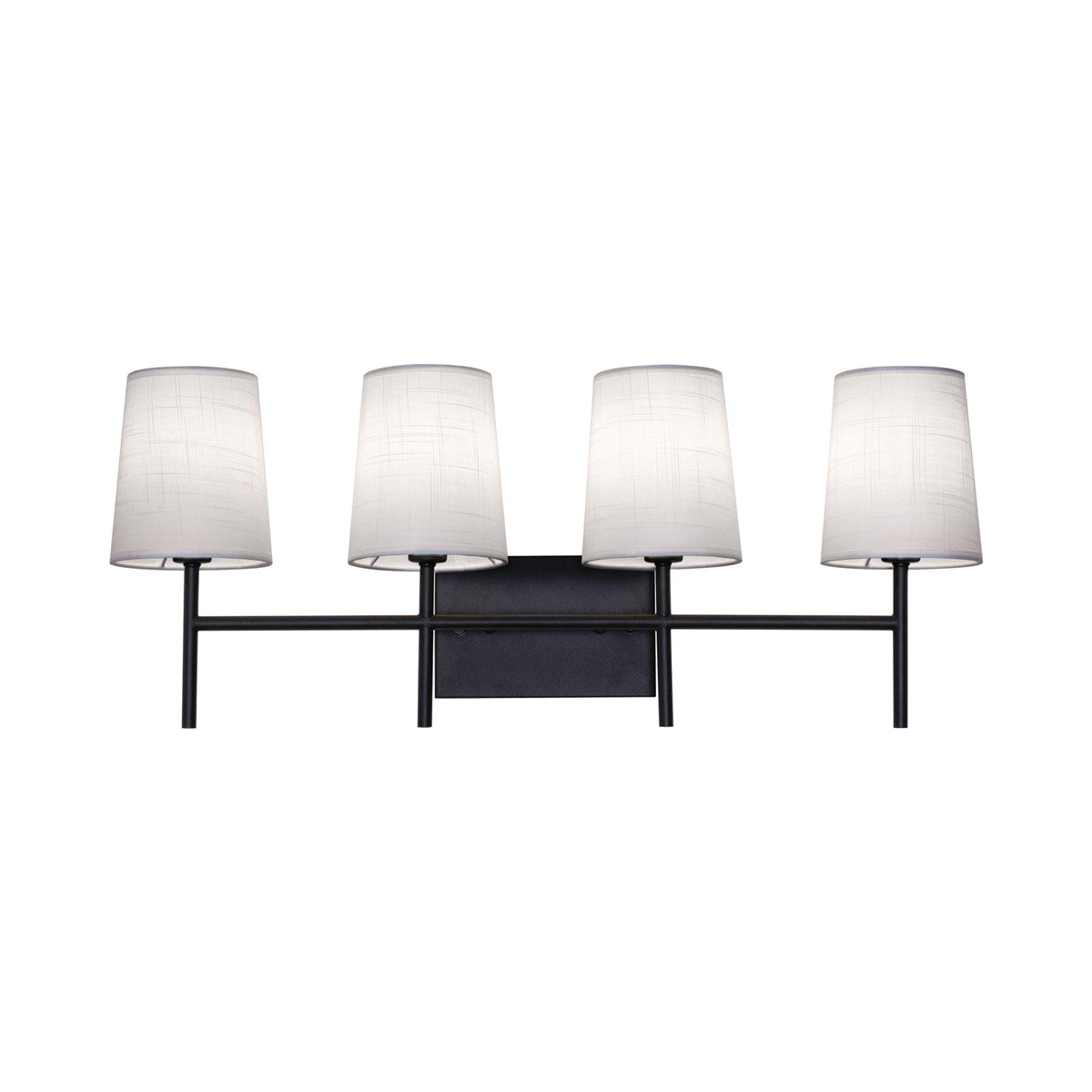 Rose Vanity Wall Light in Black (4-Light).