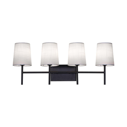 Rose Vanity Wall Light in Black (4-Light).