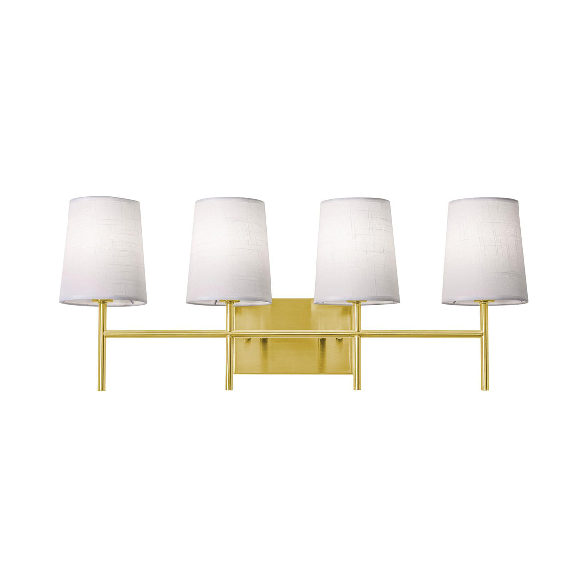 Rose Vanity Wall Light in Satin Brass (4-Light).