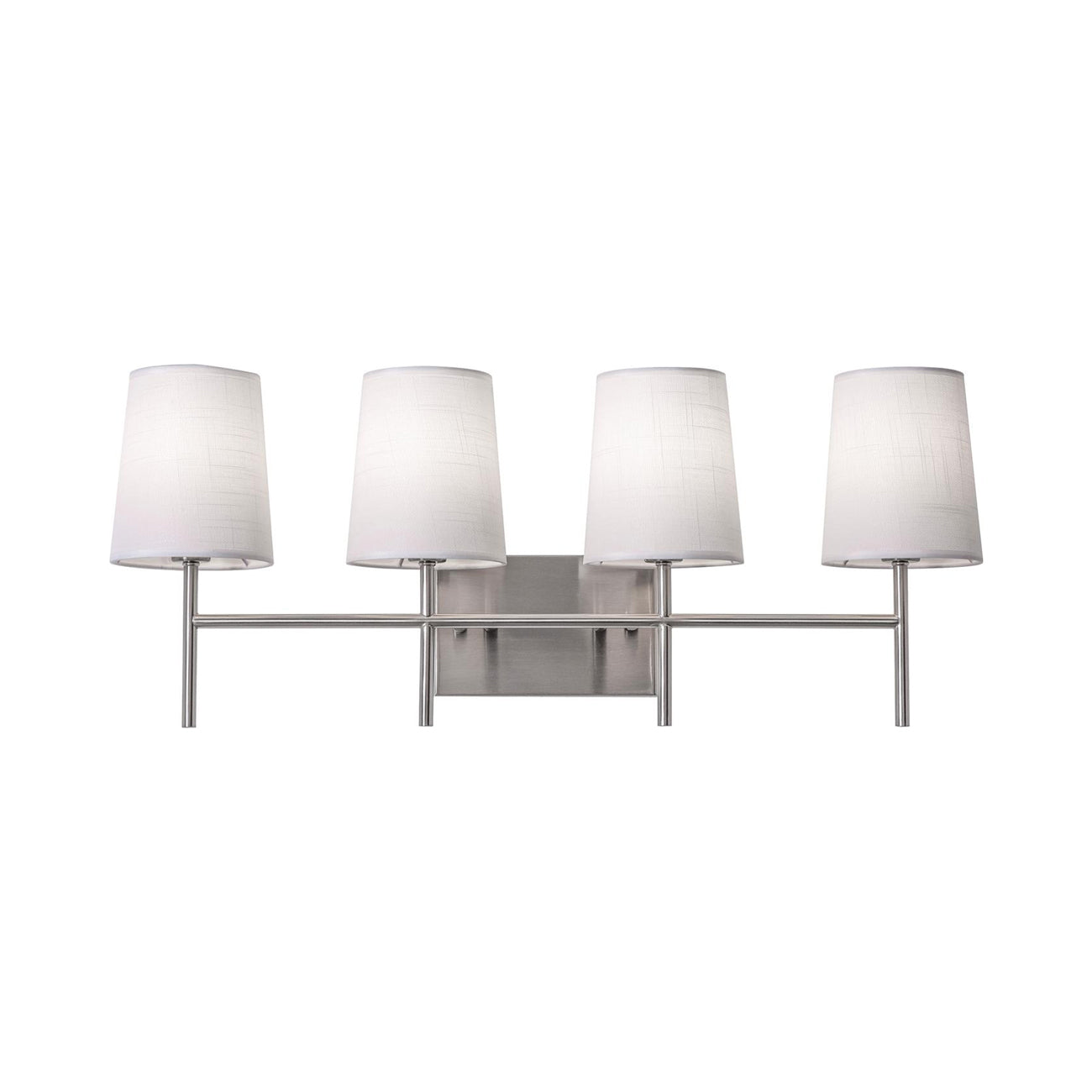 Rose Vanity Wall Light in Satin Nickel (4-Light).