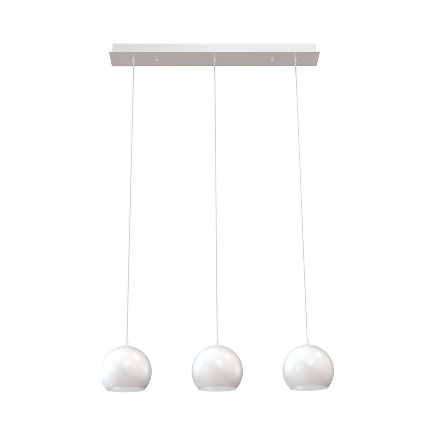Roxy Linear Pendant Light in White.