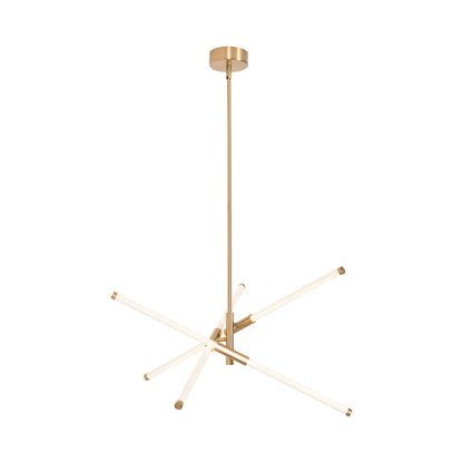 Rusnak LED Pendant Light in Satin Brass.